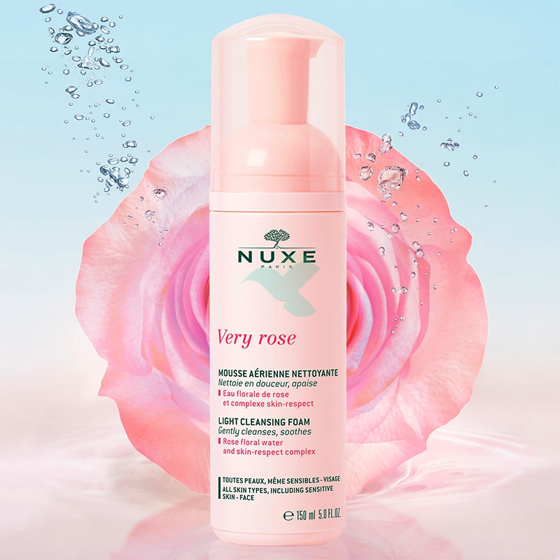 Nuxe Linea Very Rose Mousse Leggera Detergente Lenitiva Rinfrescante 150 ml