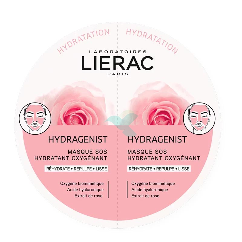 Lierac Linea Hydragenist Duo Mask 2 Maschere SOS Dissetante Idratante Ossigenant