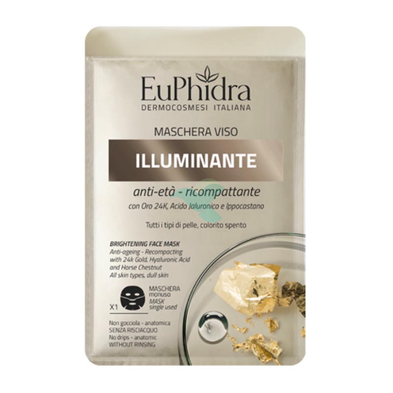 EuPhidra Linea Maschere Viso Maschera Illuminante Antiaging Ricompattante 1 pz
