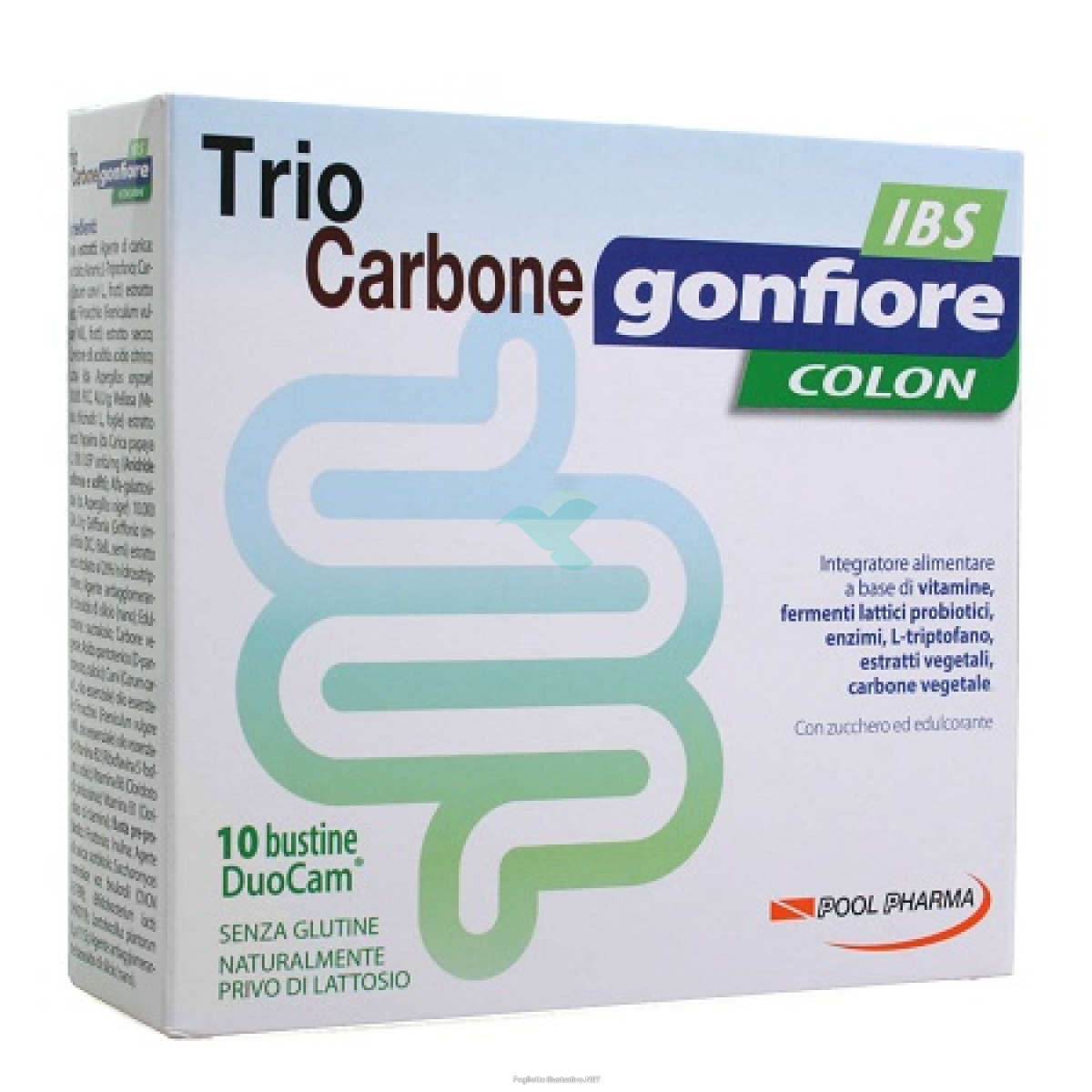 Pool Pharma Triocarbone Gonfiore Ibs 10 Buste Duocam Da 2 G + 1,5 G