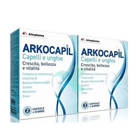 Arkocapsule Linea Capelli Arkocapil Capelli ed Unghie Integratore 2x60 Capsule