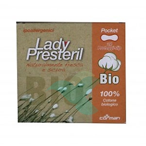 Lady Presteril Linea Pocket Bio Assorbente Puro Cotone 24 Proteggislip