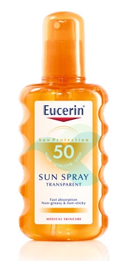 Eucerin Linea Solare Pelli Sensibili SPF50 Lozione Trasparente Spray 200 ml