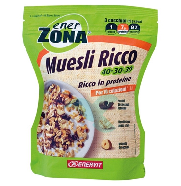EnerZona Linea Alimentazione Dieta a ZONA Muesli Ricco 40-30-30 230 g