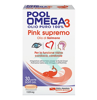 PoolPharma Linea Colesterolo Trigliceridi Omega3 Pink Supremo 30 Perle Soft Gel