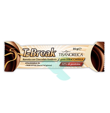 Tisanoreica 2 Linea Style T-Break Barretta Cioccolato Gusto Stracciatella 35 g