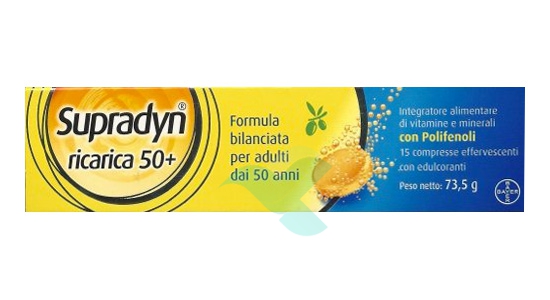Supradyn Linea Vitamine e Minerali Ricarica 50+ Over 50 Integratore 15 Compresse
