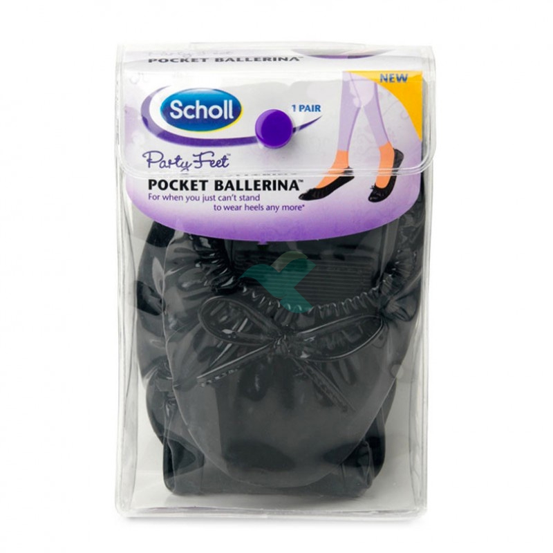 Scholl Linea Party Feet Pocket Ballerine Pieghevoli Colore Nero Numero 39-40