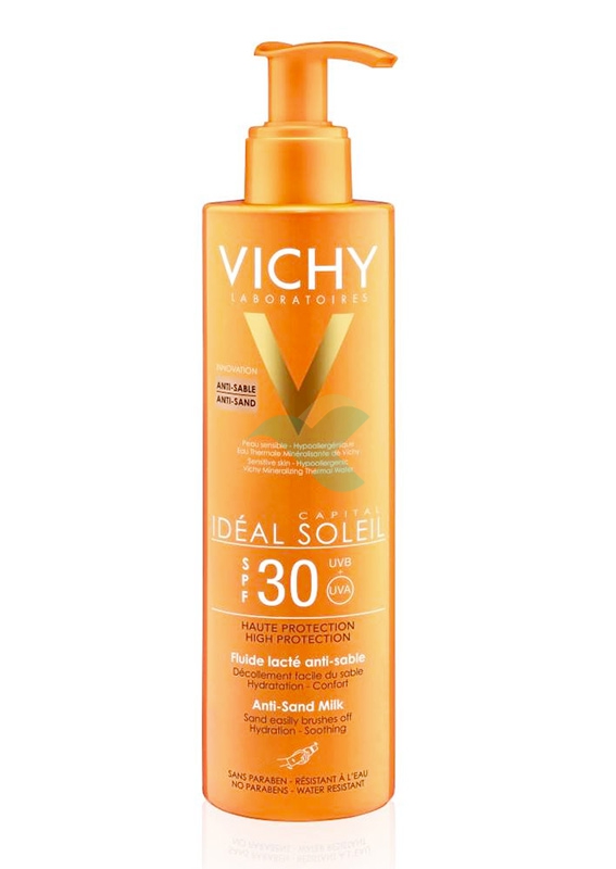 Vichy Linea Ideal Soleil SPF30 Latte Fluido Anti-Sabbia Protezione Alta 200 ml