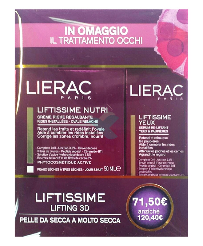 Lierac Linea Liftissime Cofanetto Lifting 3D Crema Nutriente + Contorno Occhi