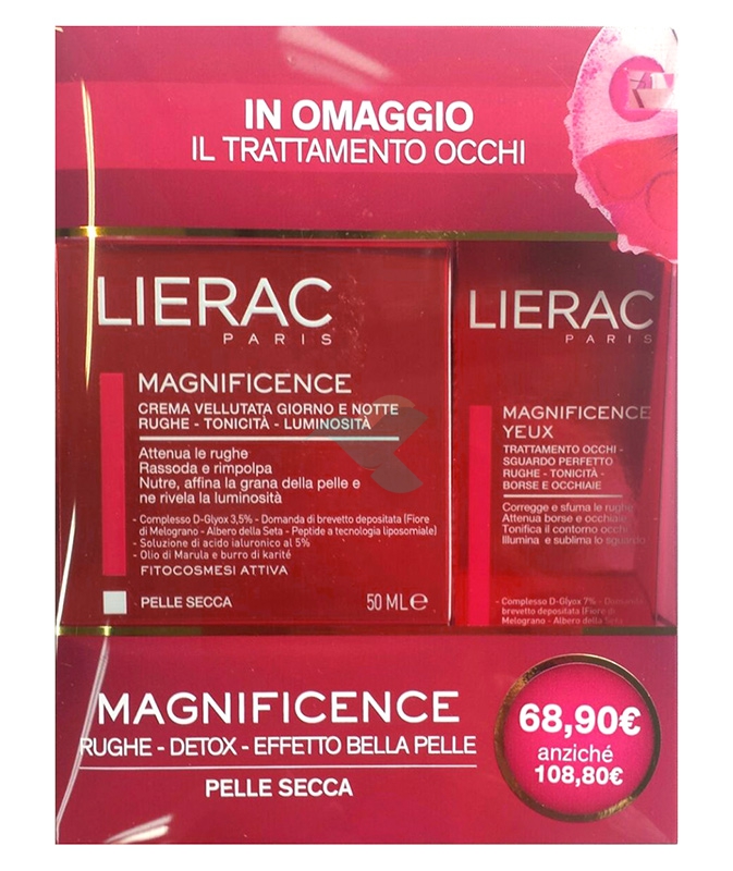 Lierac Linea Magnificence Cofanetto Crema Vellutante +Contorno Occhi Pelle Secca