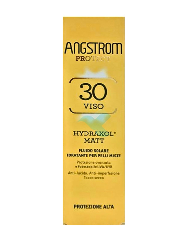 Angstrom Linea Protect Hydraxol Viso SPF30 Matt Fluido Solare Pelli Miste 40 ml