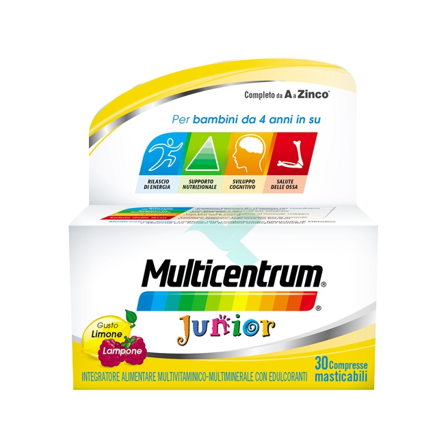 Multicentrum Linea Vitamine Minerali Junior Integratore 30 Compresse Masticabili