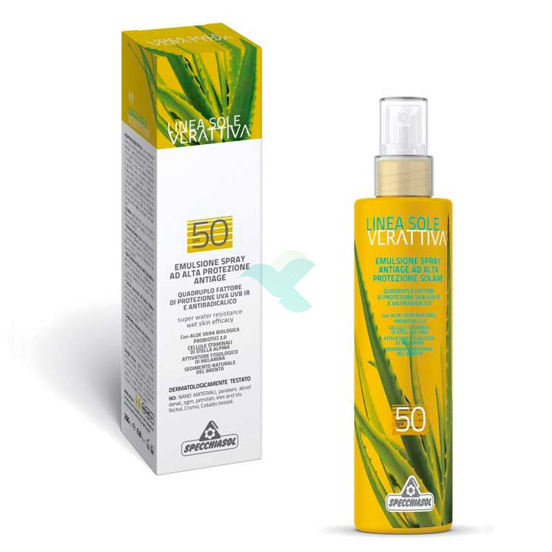Specchiasol Linea Verattiva Sole SPF50 Emulsione Protettiva Spray 200 ml