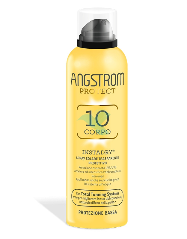 Angstrom Linea Protect Instadry SPF10 Spray Solare Trasparente Corpo 150 ml