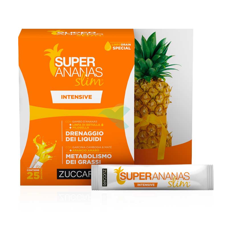 Zuccari Linea Drenante Super Ananas Slim Intensive Soluzione Fluida 25 Bustine
