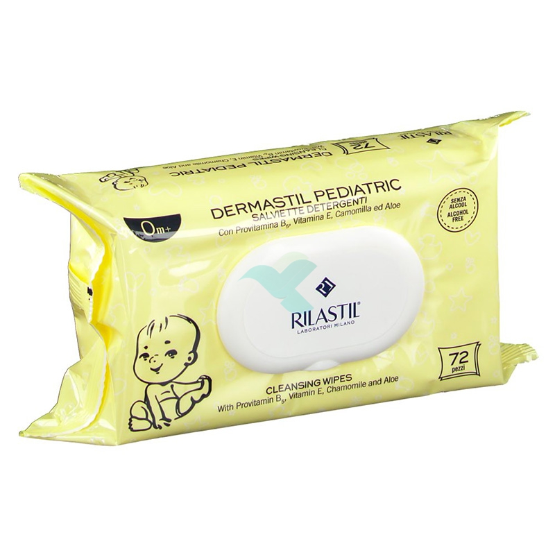 Rilastil Linea Dermastil Pediatric 72 Salviette Detergenti Delicate per Bambini
