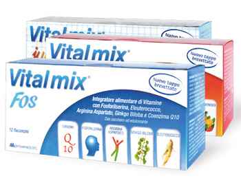 Vital mix Fos Energia per l Organismo Tonico Stimolante Vitamina B 12 Flaconcini
